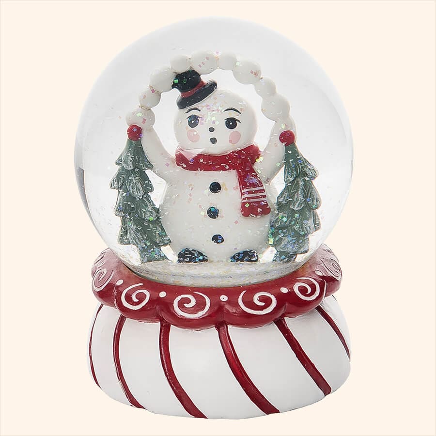 Resin Christmas Snow Globe With Christmas Santa 65mm Snow Globe