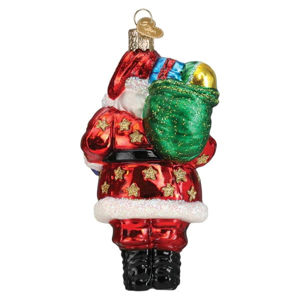 Jolly African American Santa Ornament