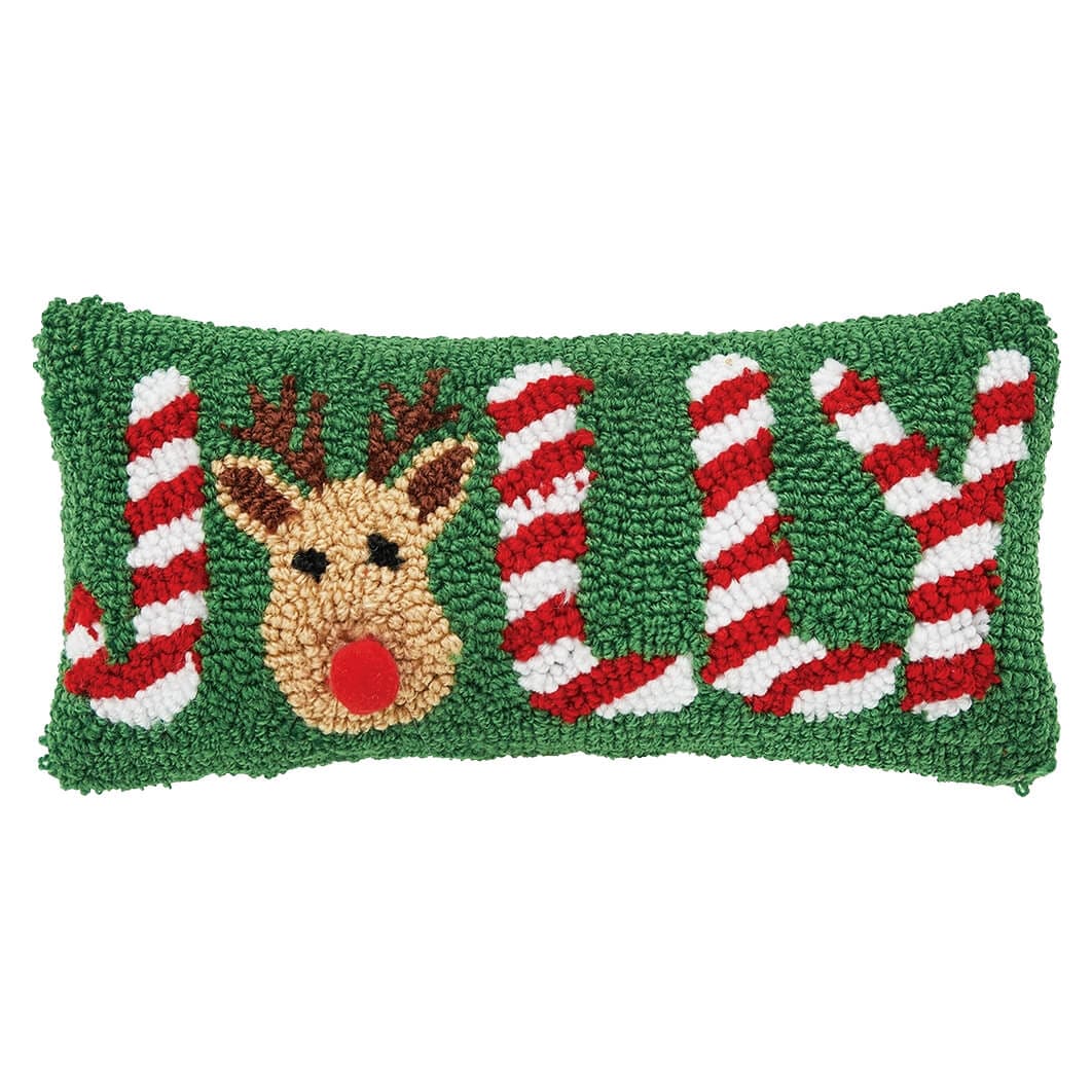 Jolly Deer Pillow - Christmas