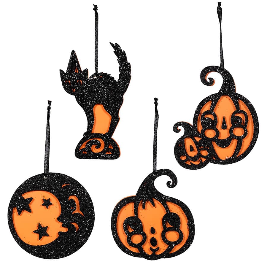 Jolly Halloween Ornaments Set/4