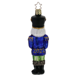 Joyful Nutcracker Cradling Heart 2022 Ornament