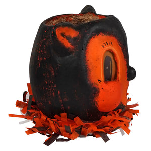 Jpd surprised orange and black bat lantern halloween lantern with textured painted cat piñata and fringe base