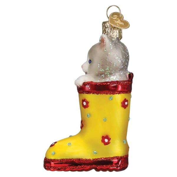 Kitten In Rain Boot Ornament