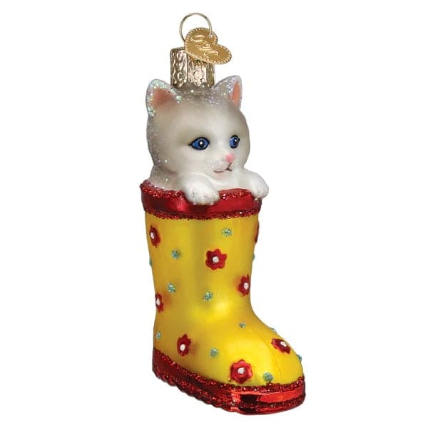 Kitten In Rain Boot Ornament