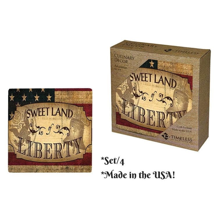 Land of Liberty Coasters Set/4