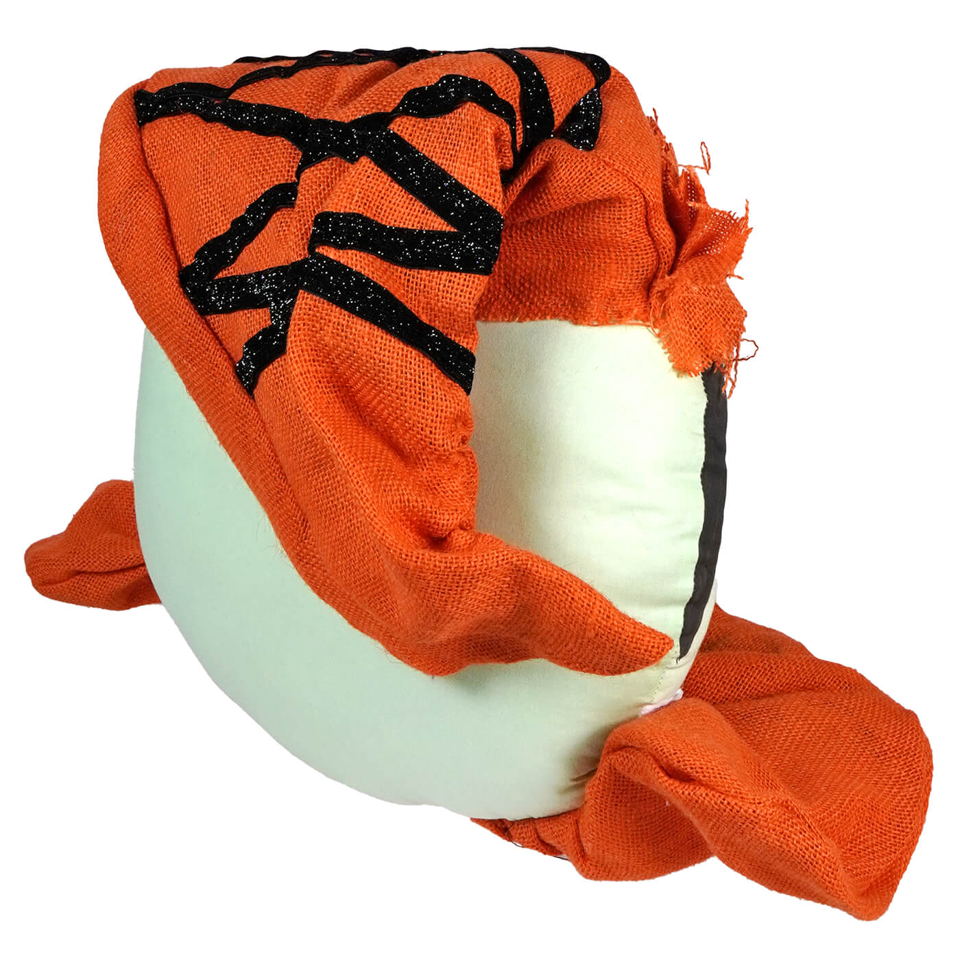 Orange tiger-striped hat or costume headpiece with fabric ears.