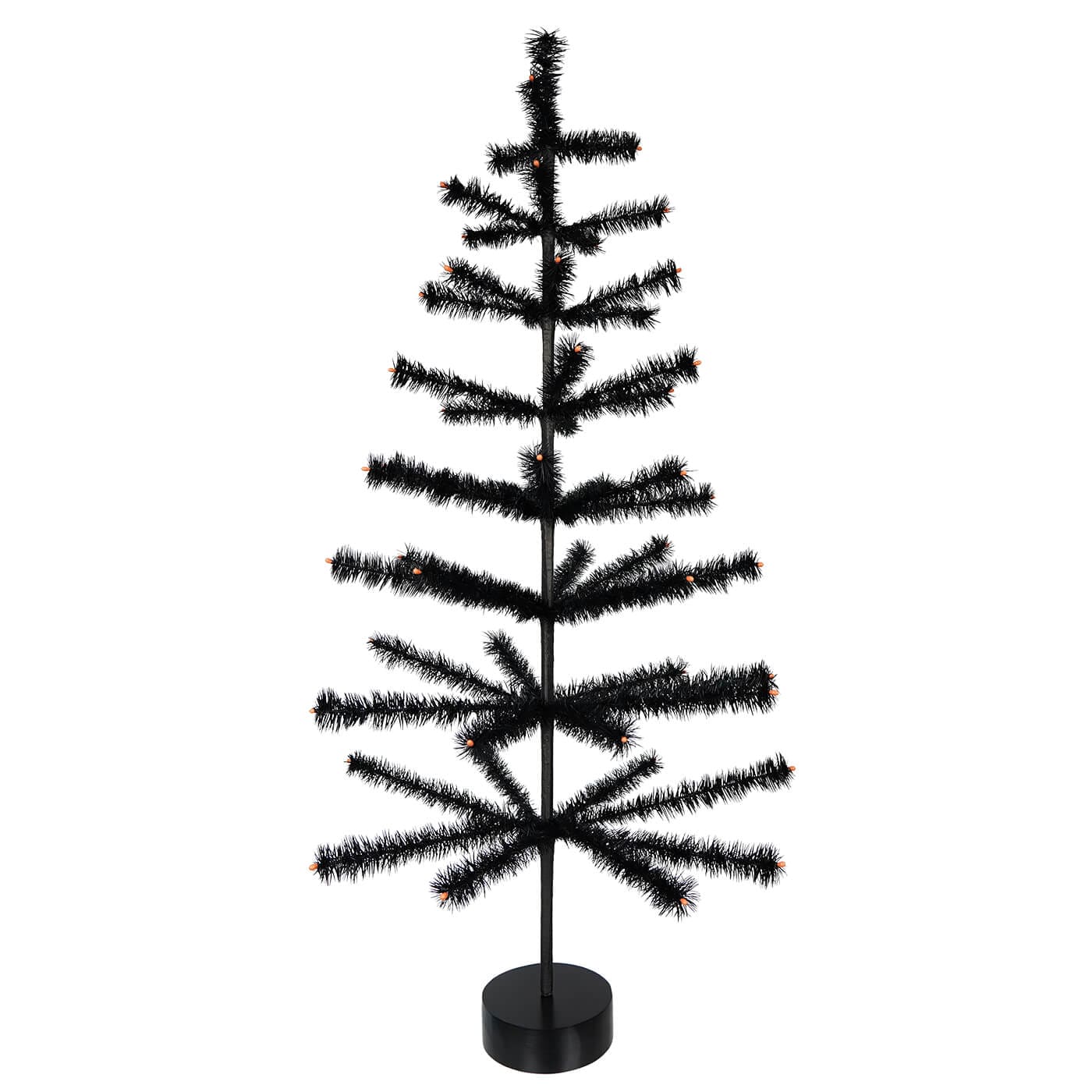 Large Black & Orange Tips Halloween Tree With Black Base