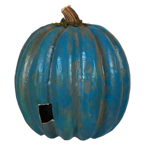 Large Blue Grinning Jack O' Lantern