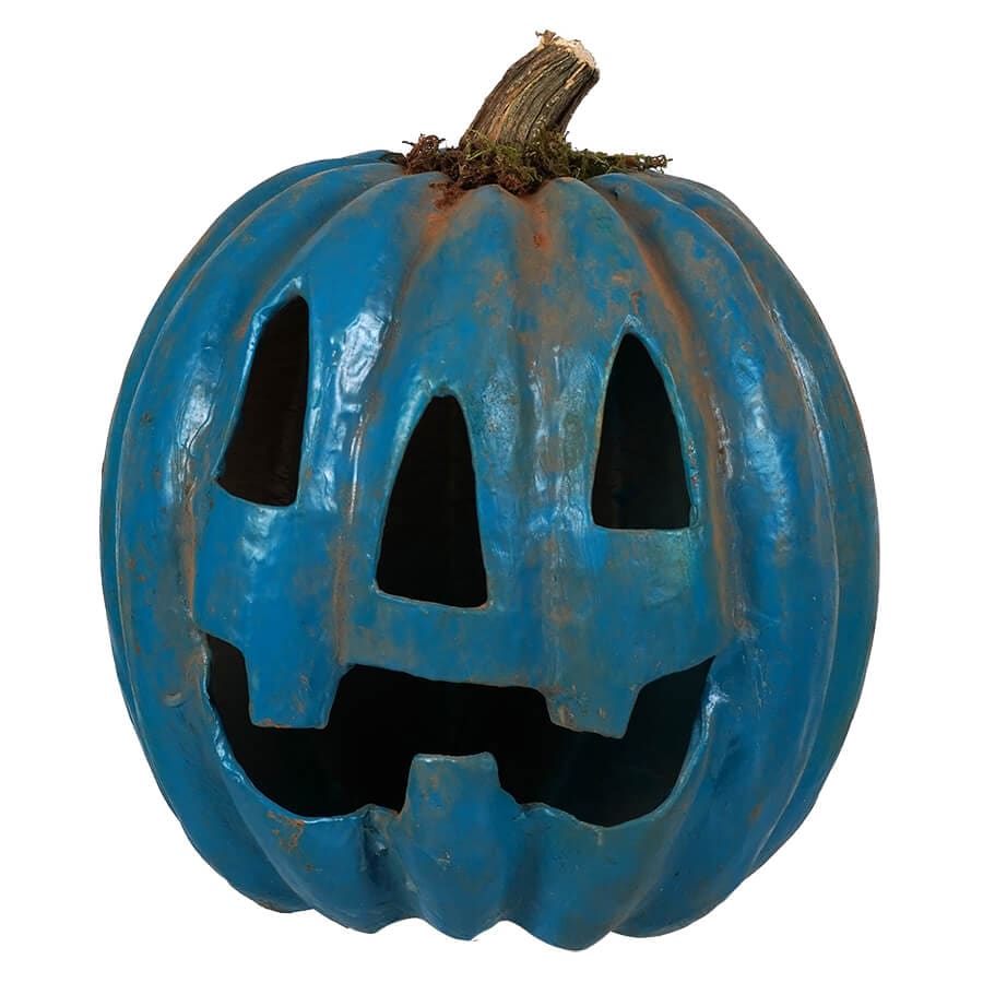 Large Blue Grinning Jack O' Lantern