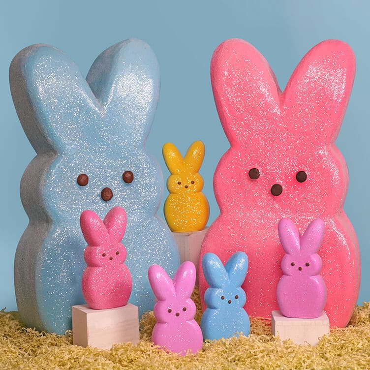 Large Blue Peep Bunny - Easter