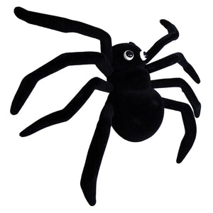 Black Flocked Spider - Halloween