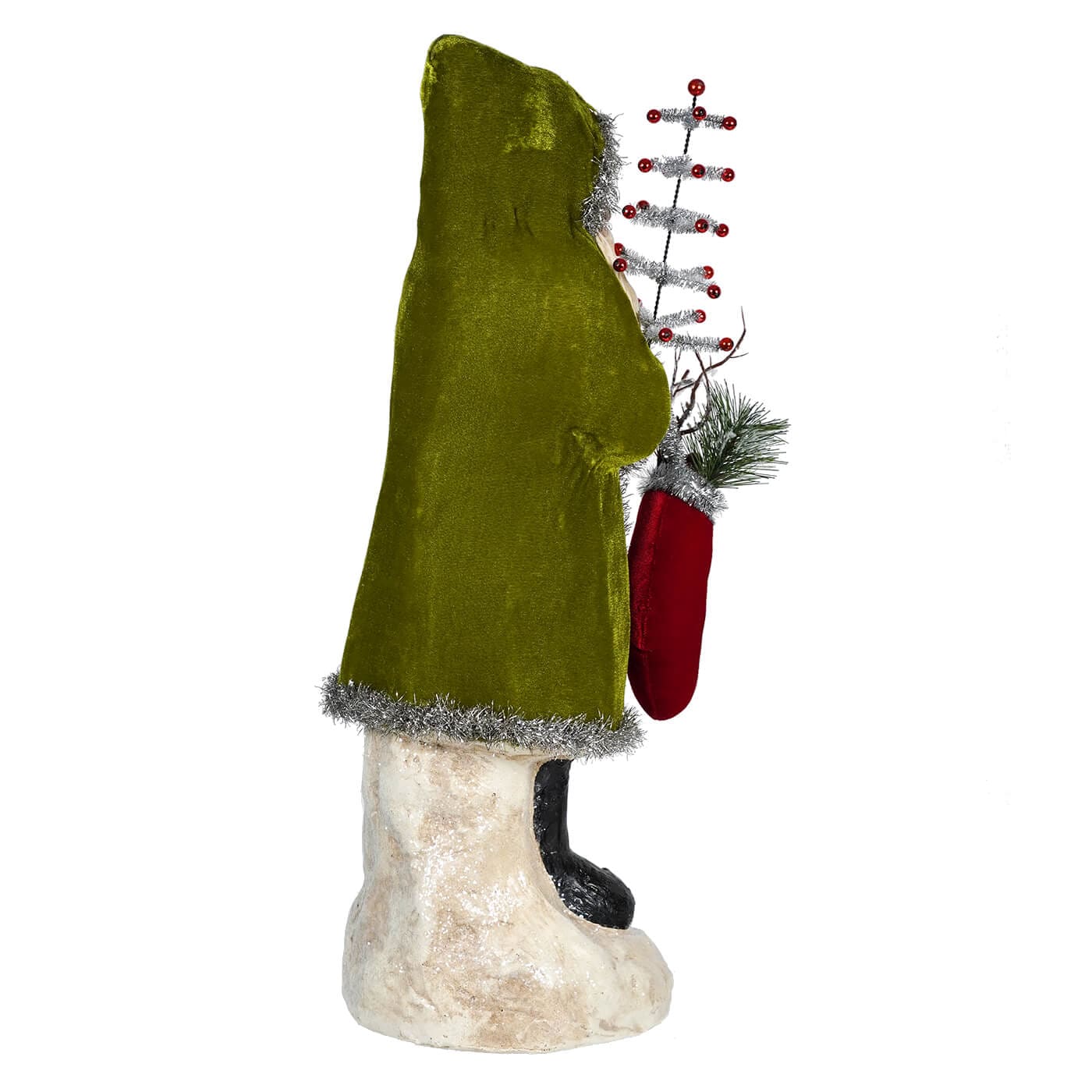 Large Green Velvet Coat Belsnickle - Christmas