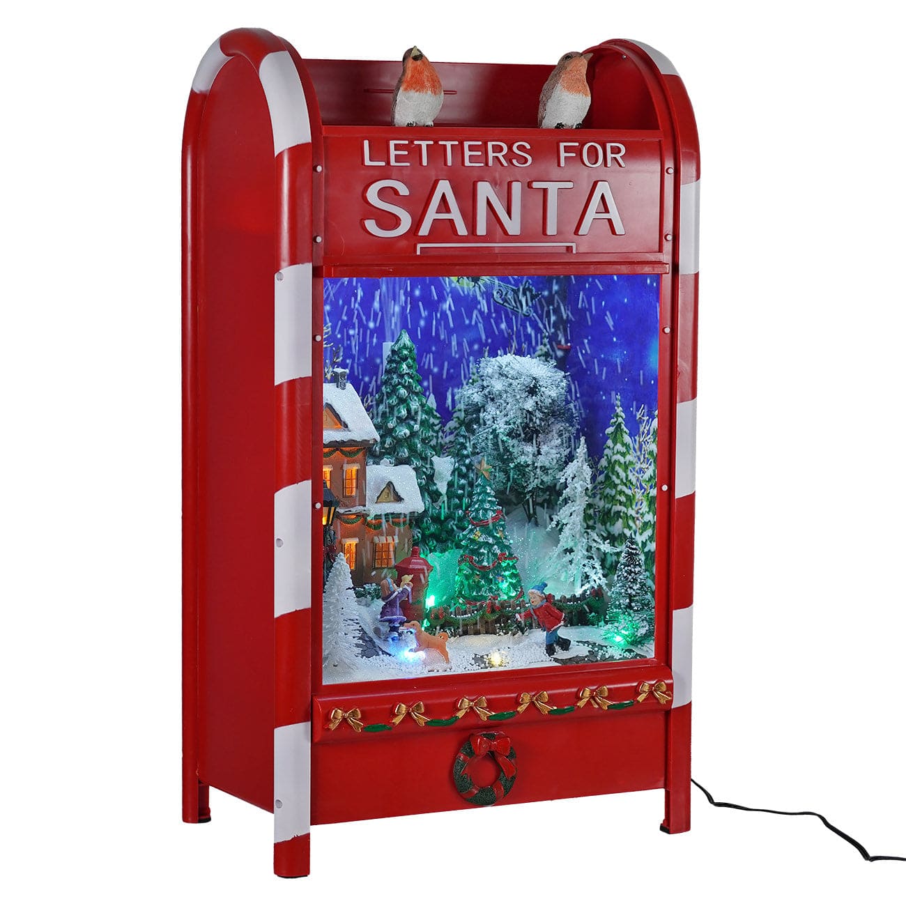 Large Lighted Musical Animated Holiday Mailbox - Christmas