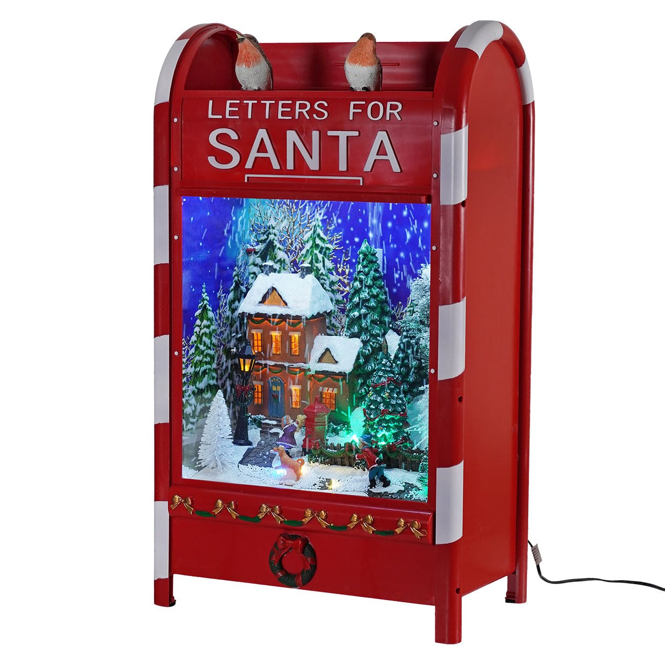 Large Lighted Musical Animated Holiday Mailbox - Christmas