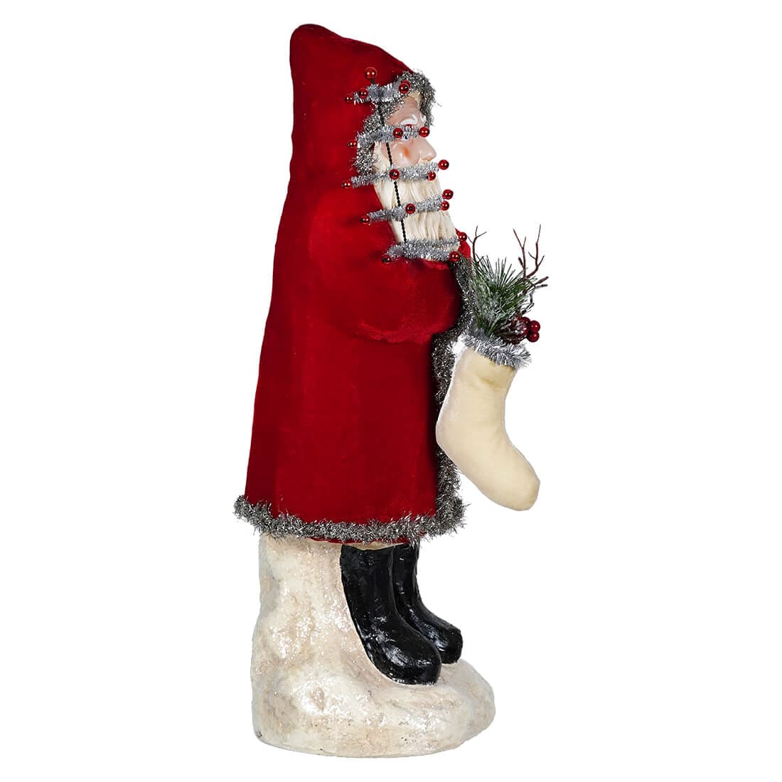 Large Red Velvet Coat Belsnickle - Christmas