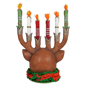 Large Retro Reindeer Candelabra - Christmas
