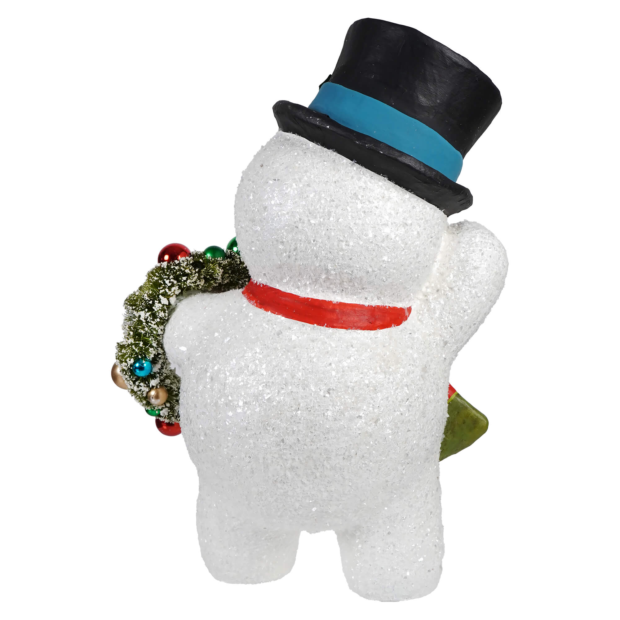 Large Snowman With Wreath - Christmas