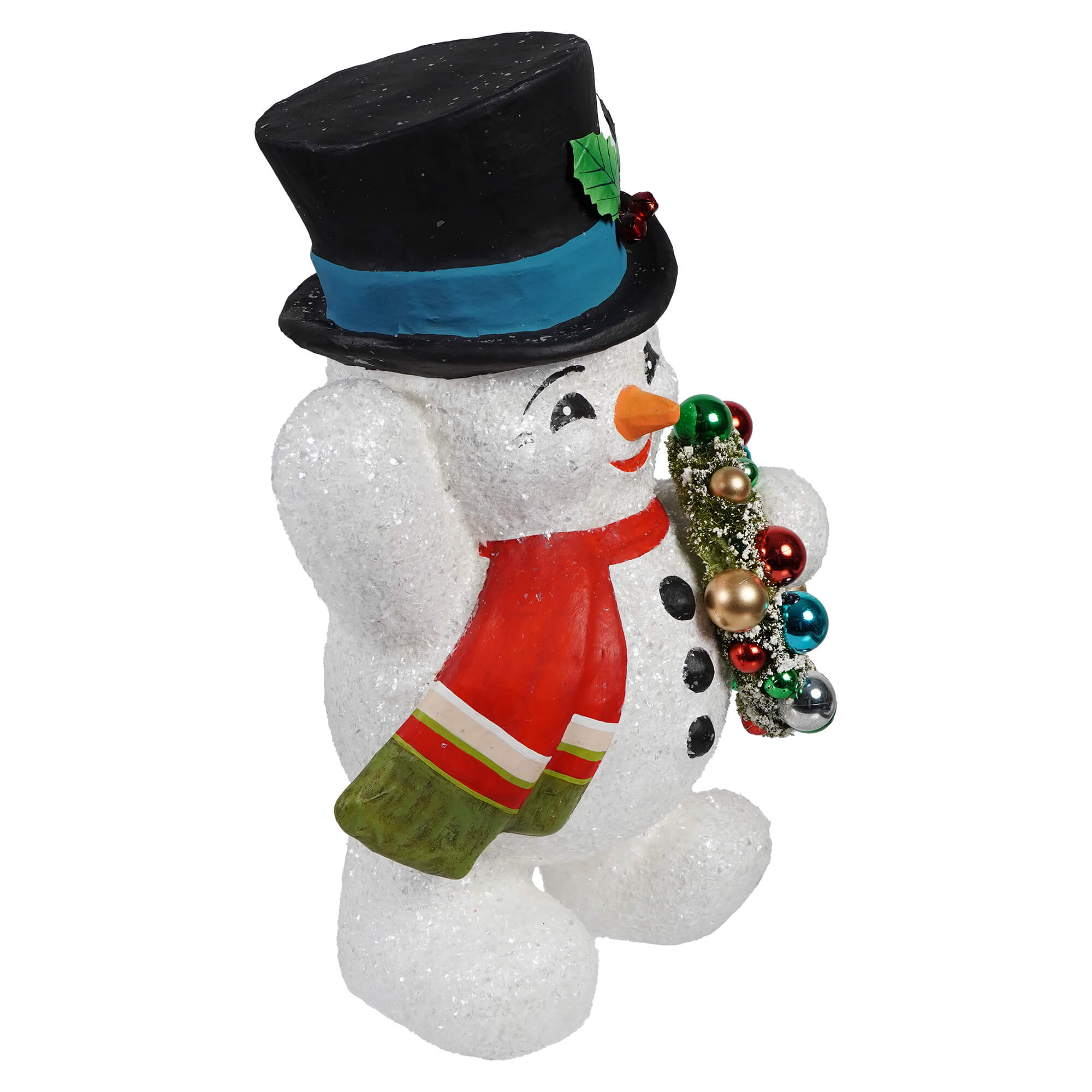 Large Snowman With Wreath - Christmas