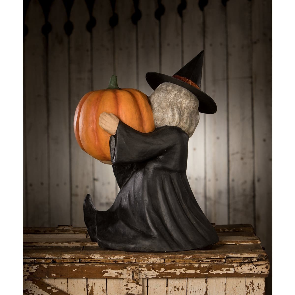 Large Witch With Pumpkin