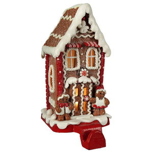 LED Gingerbread House Stocking Hanger