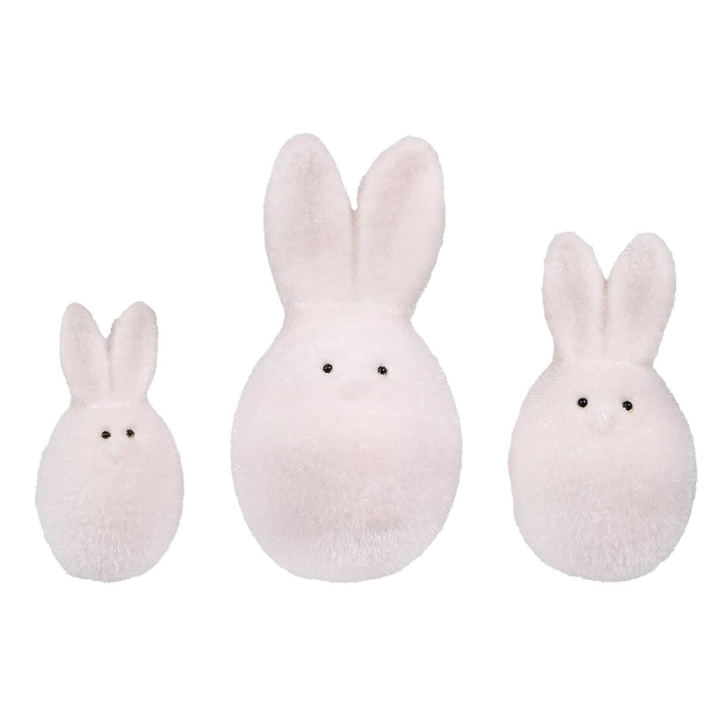 Flocked Easter newest Bunny Rabbits (Set)