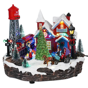 Light-Up Animated Musical Christmas Village Scene