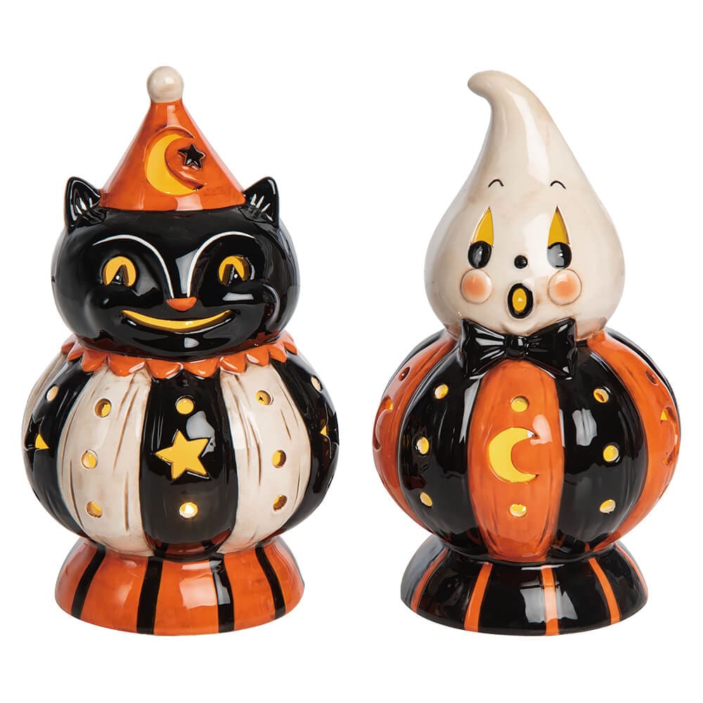 Light Up Ghost & Cat Decor Set/2