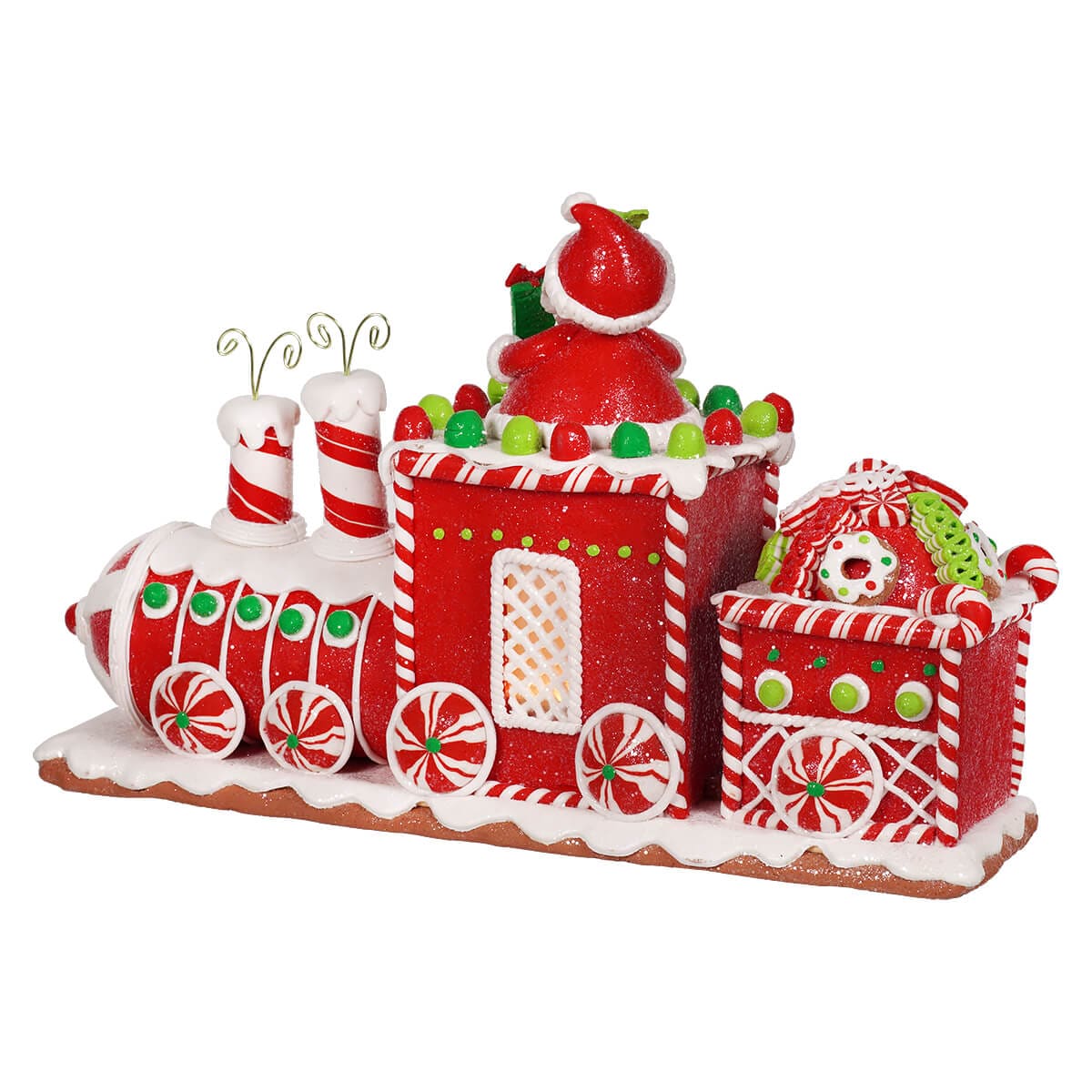 Light Up Gingerbread Junction Santa & Gingerbread Man Candy Train