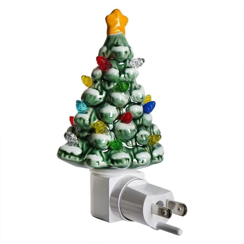 Light Up Green Nostalgic Tree Night Light