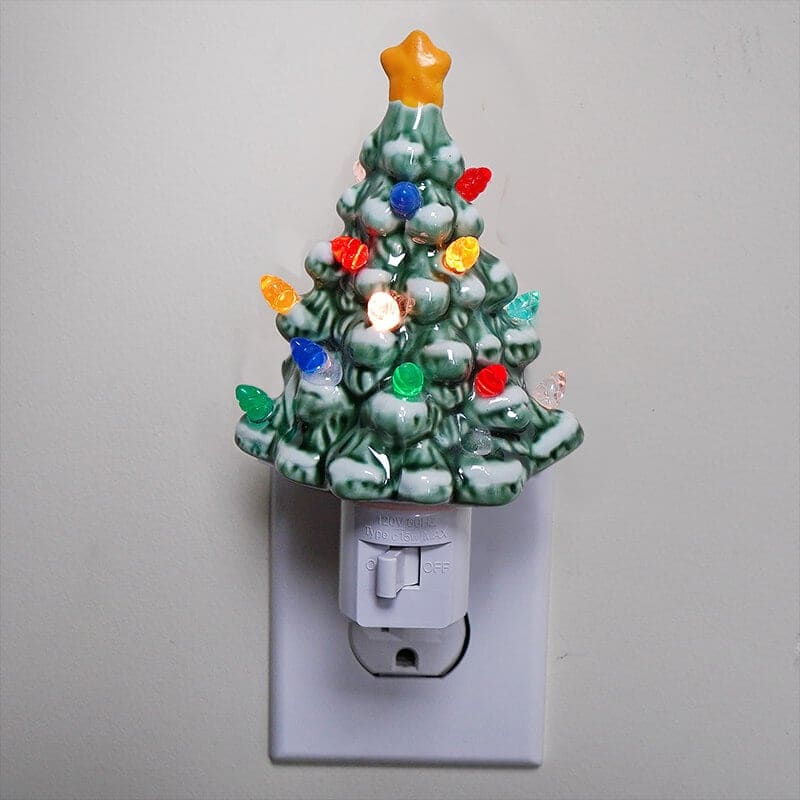 Light Up Green Nostalgic Tree Night Light