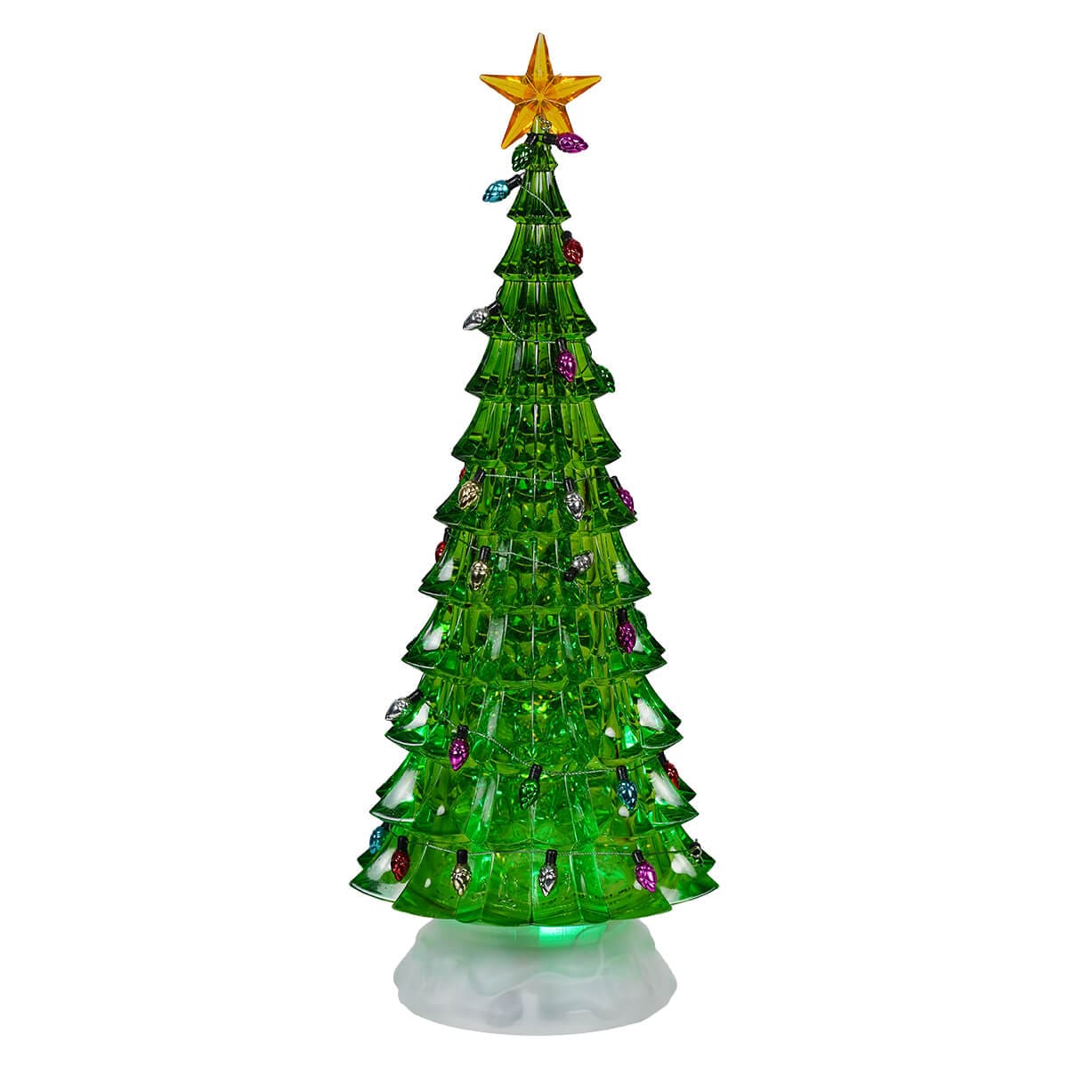 Light Up Green Water Globe Christmas Tree - Christmas