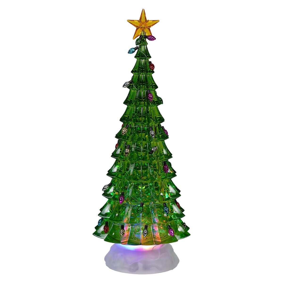 Light Up Green Water Globe Christmas Tree - Christmas