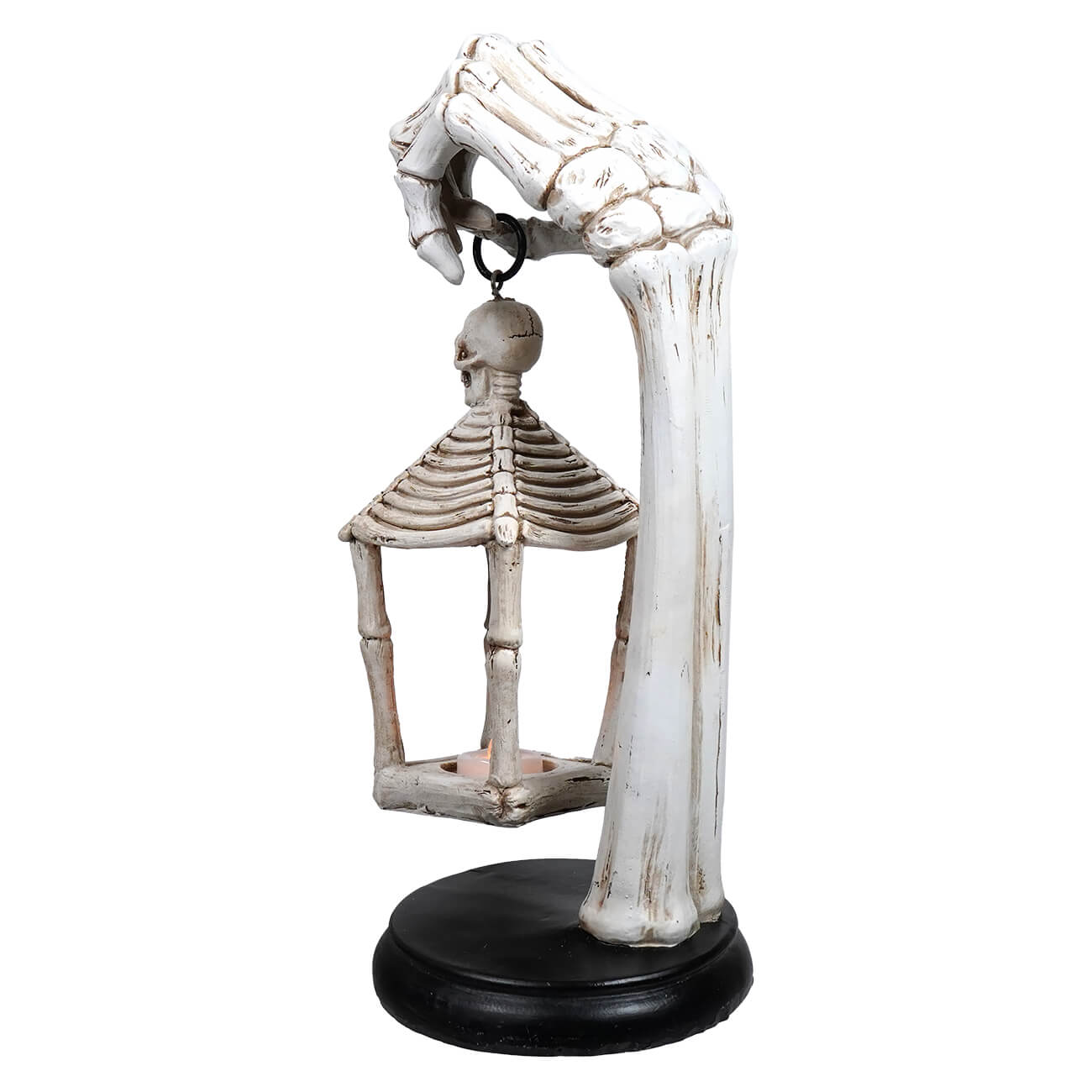 Light Up Resin Creepy Skeleton Lantern Decor - Halloween