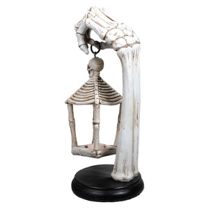 Light Up Resin Creepy Skeleton Lantern Decor - Halloween