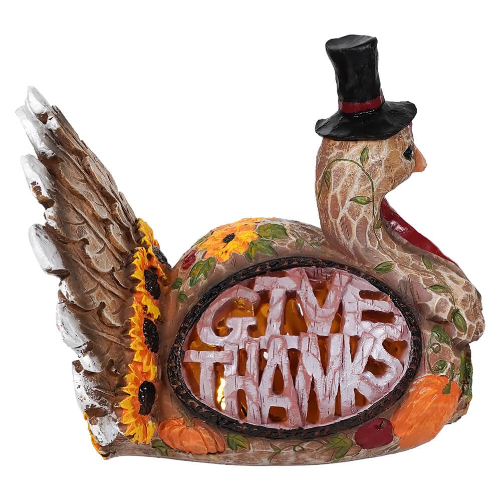 Light Up Turkey Cut Out Word Decor