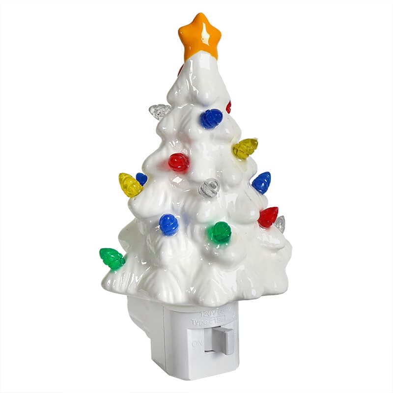 Light Up White Nostalgic Tree Night Light