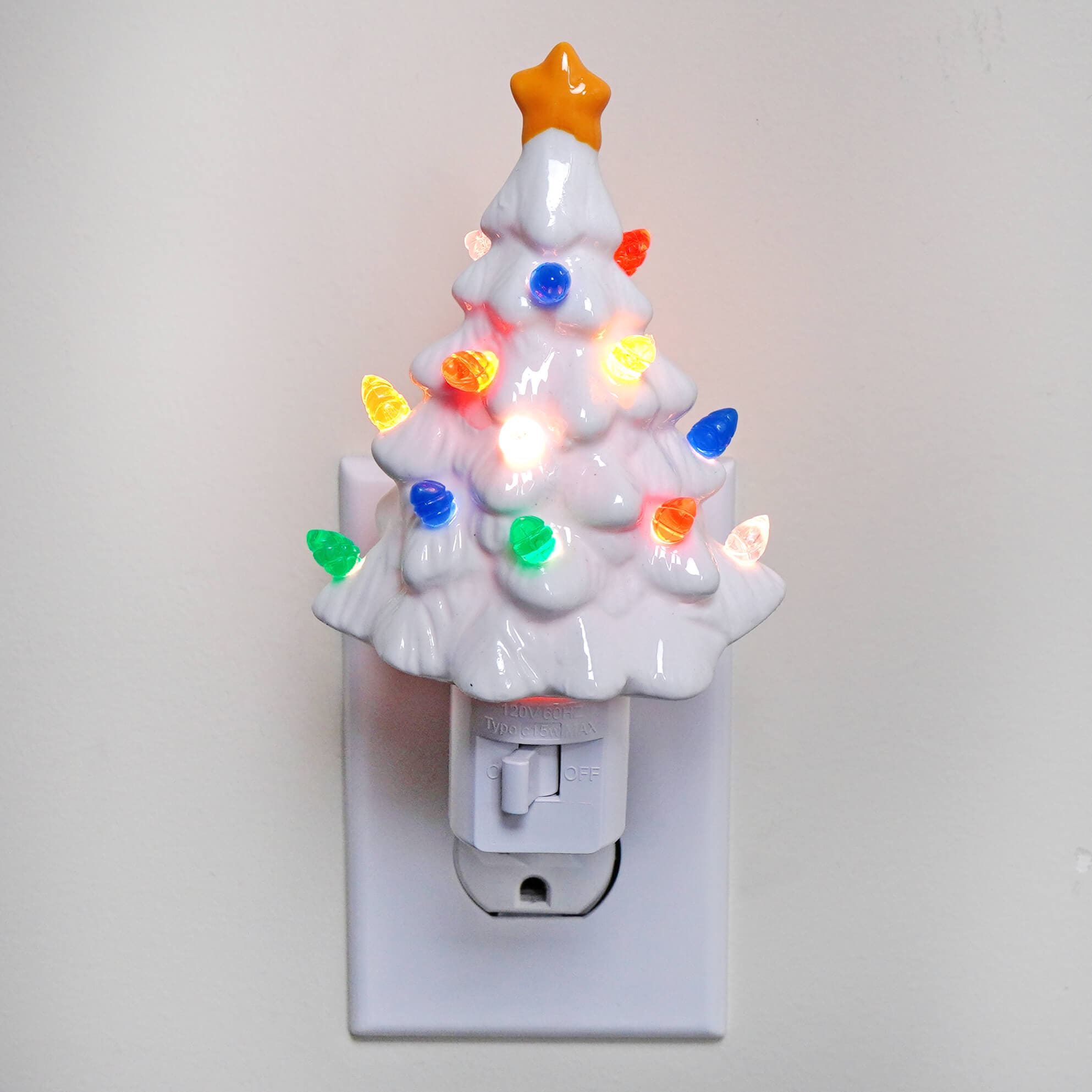 Light Up White Nostalgic Tree Night Light