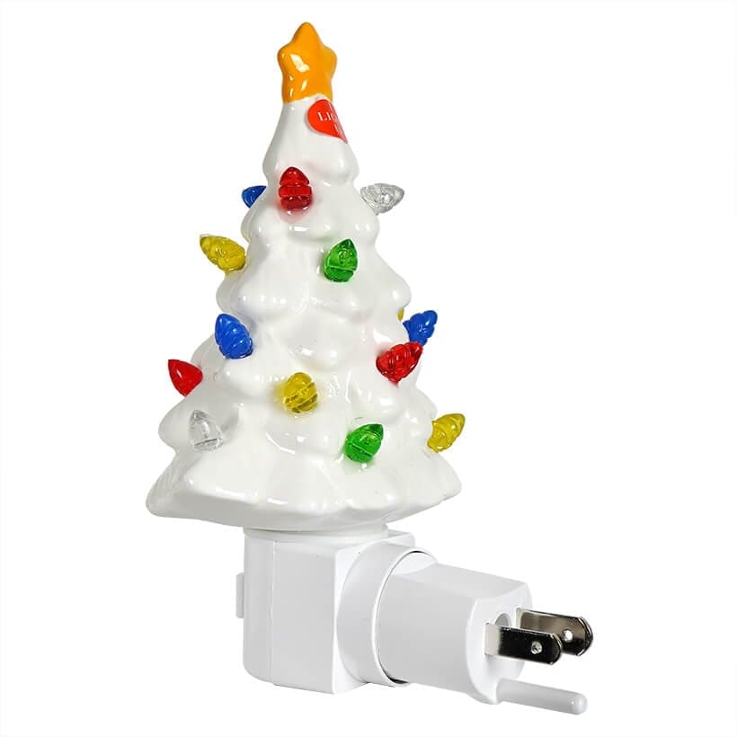 Light Up White Nostalgic Tree Night Light