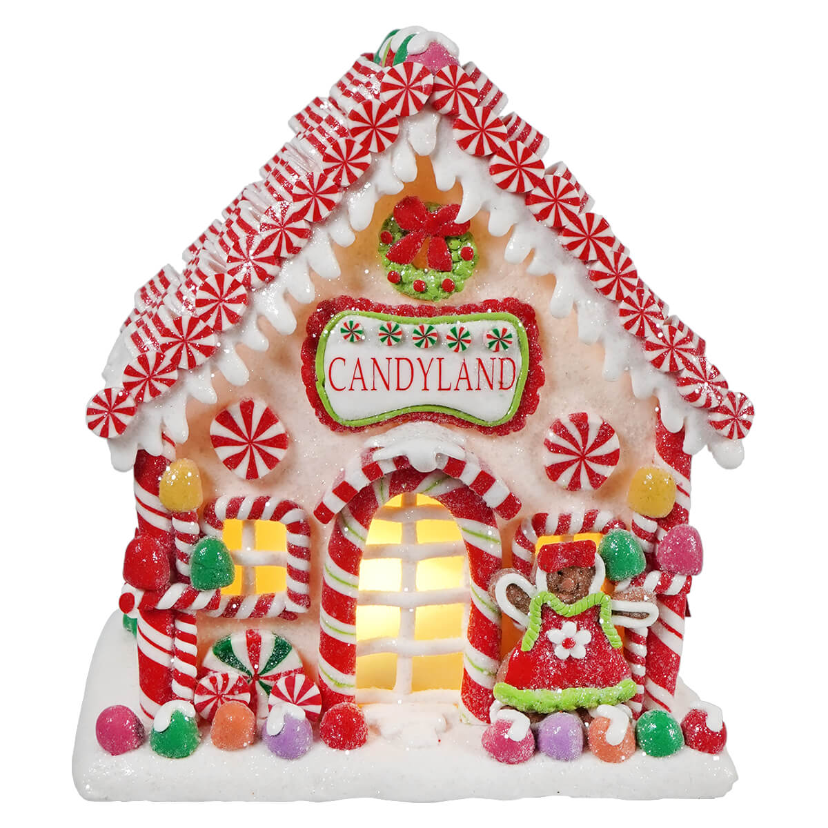 Lighted Clay Dough Candyland Gingerbread House - Christmas