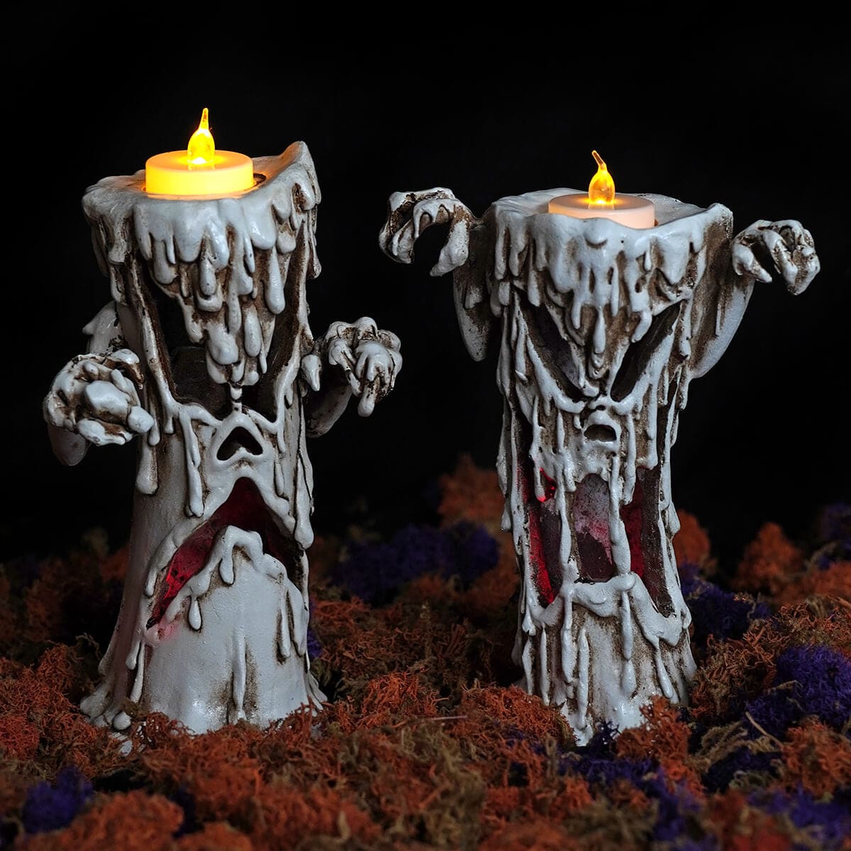 Lighted Color Changing Haunted Candles Set/2 - Halloween