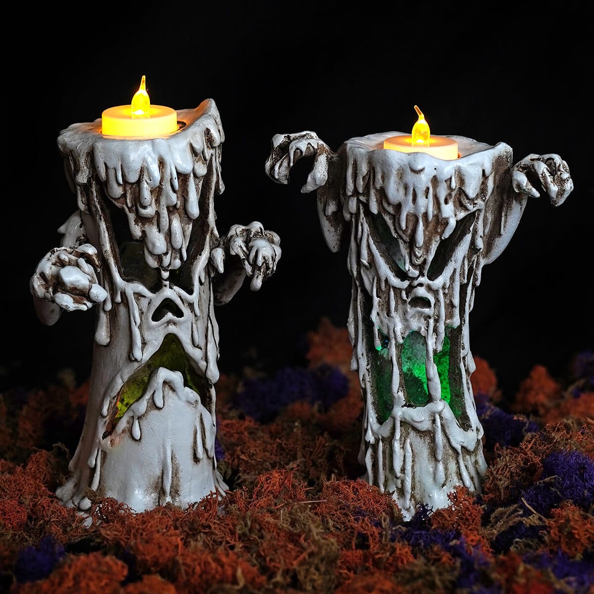 Lighted Color Changing Haunted Candles Set/2 - Halloween