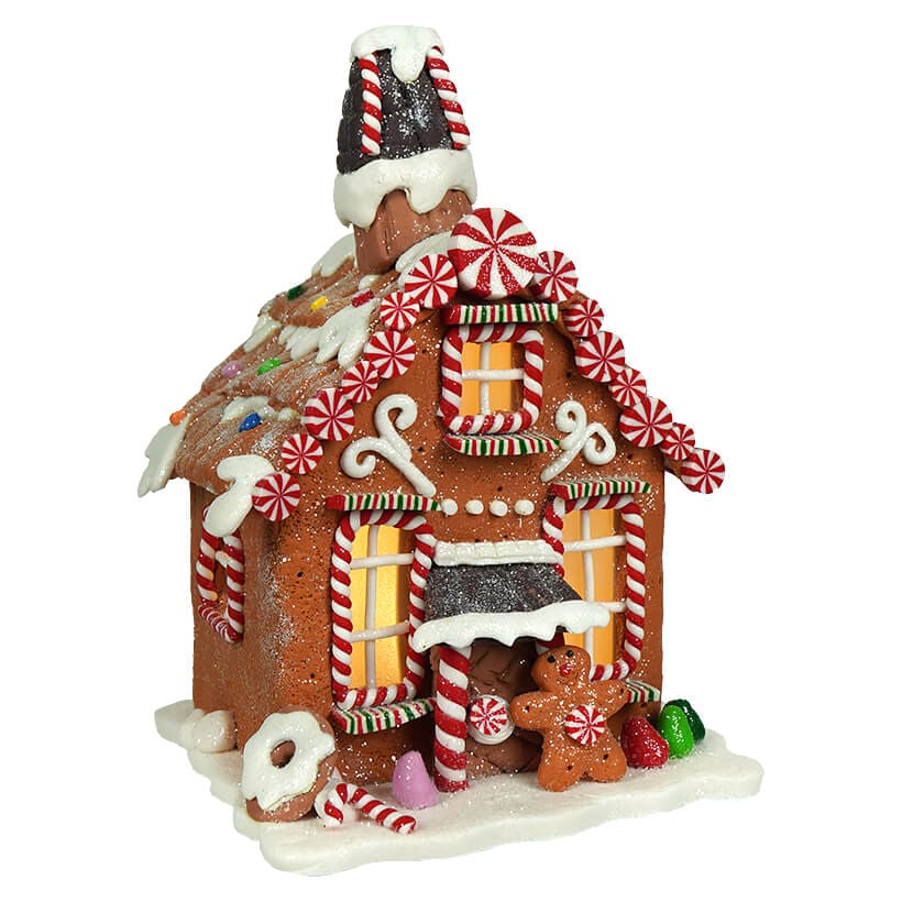 Lighted Gingerbread Candy House