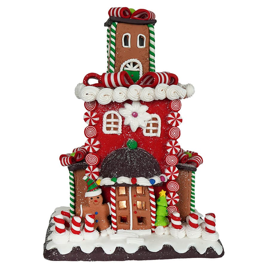 Lighted Gingerbread Tower House