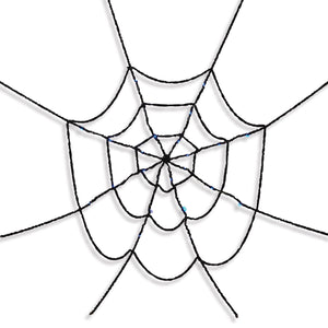 Lighted Halloween Fabric Spider Web
