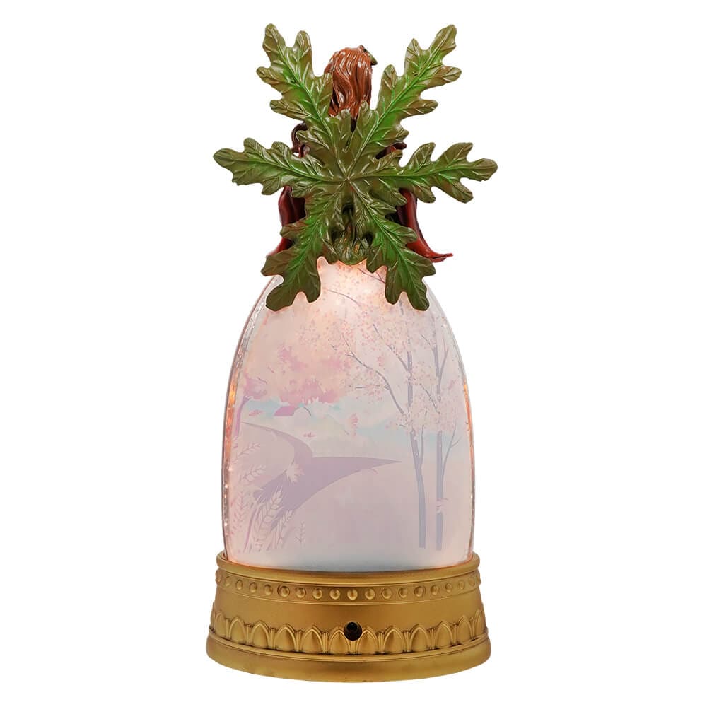 Lighted Harvest Goddess Cornucopia Spinning Water w/Harvest TruckLantern