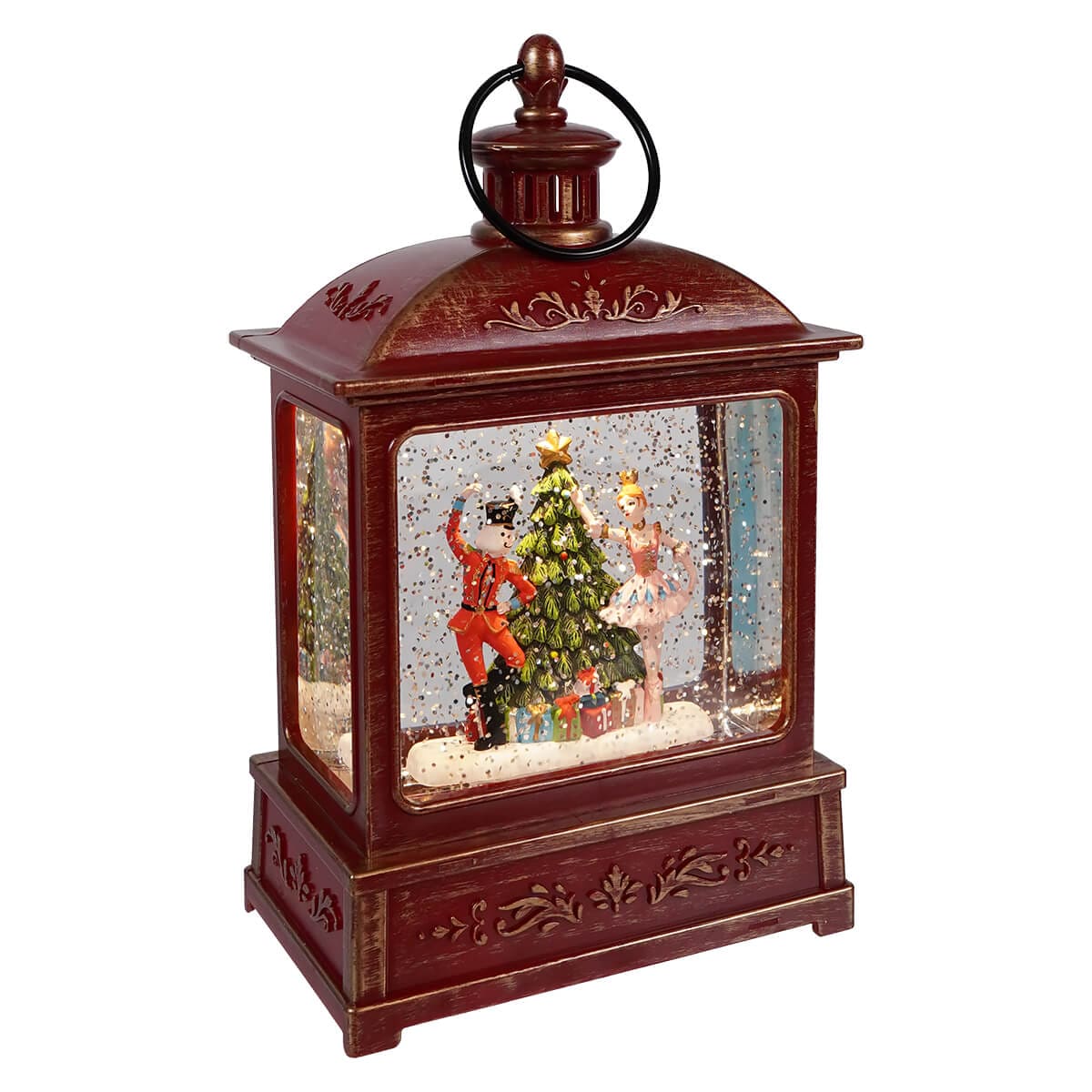 Lighted Nutcracker Swirling Water Lantern - Christmas