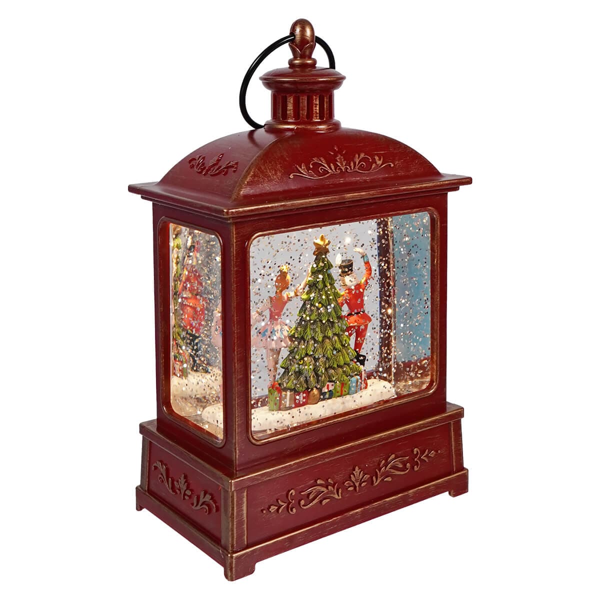 Lighted Nutcracker Swirling Water Lantern - Christmas