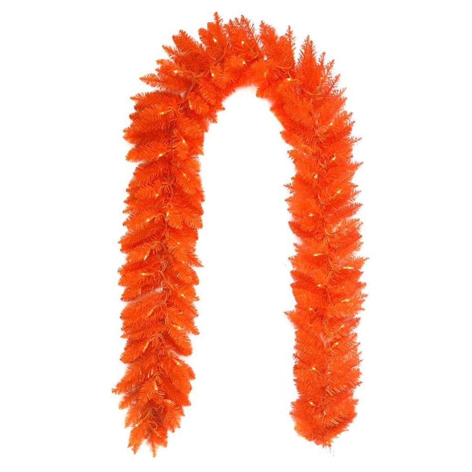 Lighted Orange Garland