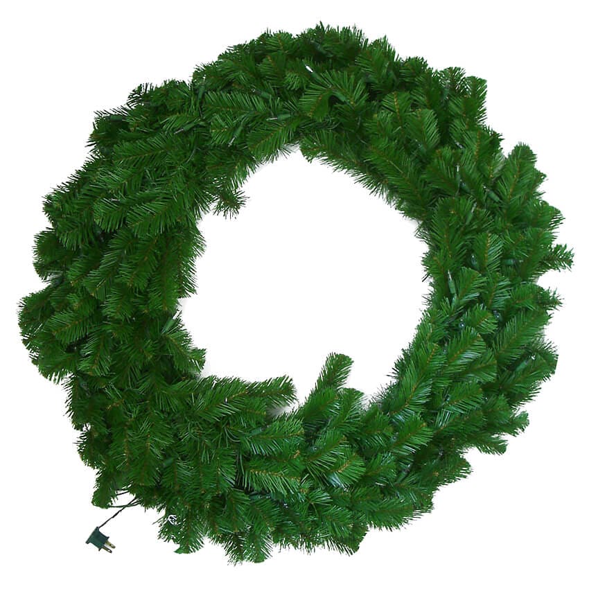 Lighted Pine Wreath