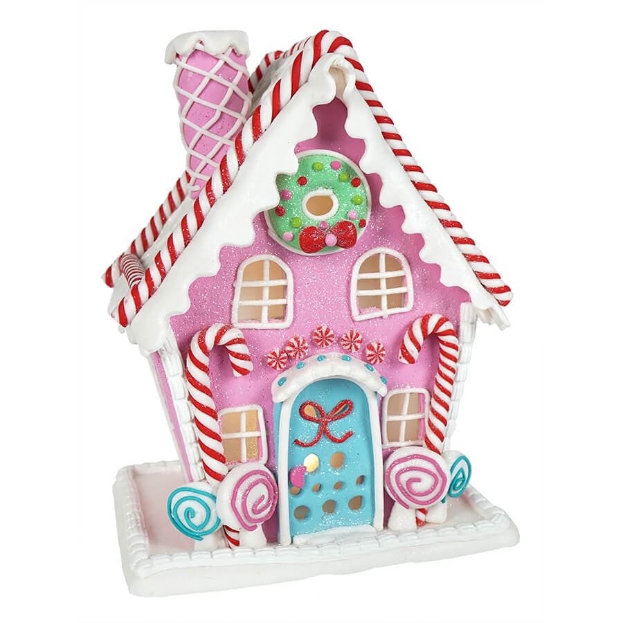 Lighted Pink Claydough Candy House